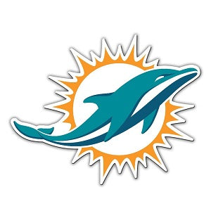 Miami Dolphins --- 12in Logo Magnet