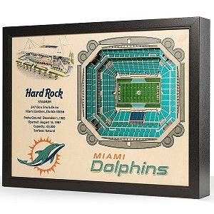 Miami Dolphins --- 25-Layer StadiumView 3D Wall Art
