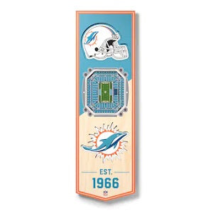 Miami Dolphins --- 3-D StadiumView Banner - Small