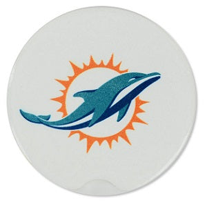 Miami Dolphins --- Ceramic Car Coasters 2-pk