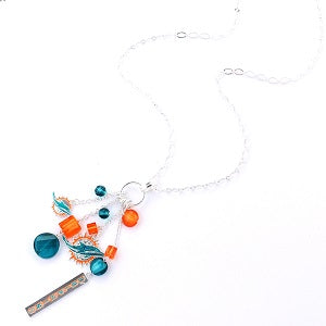 Miami Dolphins --- Cluster Necklace