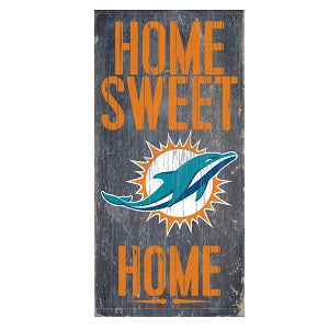 Miami Dolphins --- Home Sweet Home Wood Sign