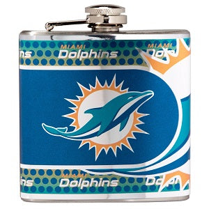 Miami Dolphins --- Stainless Steel Flask