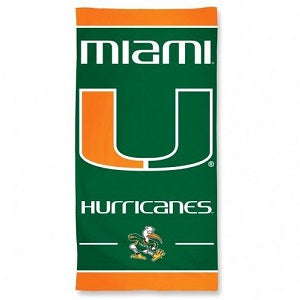 Miami Hurricanes --- Beach Towel