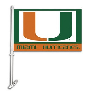 Miami Hurricanes --- Car Flag