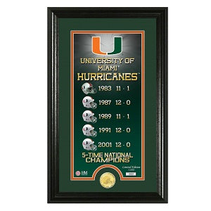 Miami Hurricanes --- Legacy Bronze Coin Photo Mint