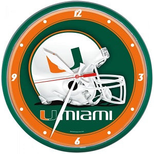 Miami Hurricanes --- Round Wall Clock