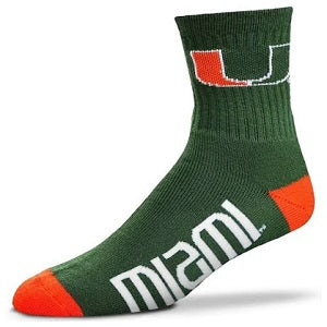 Miami Hurricanes --- Team Color Crew Socks