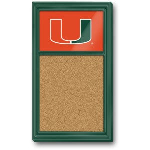Miami Hurricanes (green-orange) --- Cork Note Board