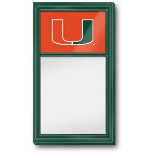 Miami Hurricanes (green-orange) --- Dry Erase Note Board