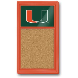 Miami Hurricanes (orange-green) --- Cork Note Board