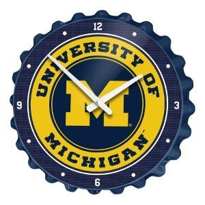 Michigan Wolverines --- Bottle Cap Wall Clock