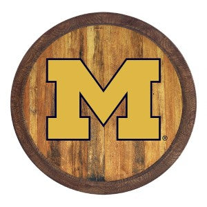 Michigan Wolverines --- Faux Barrel Top Sign