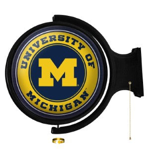 Michigan Wolverines --- Original Round Rotating Lighted Wall Sign