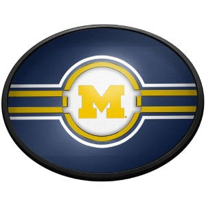 Michigan Wolverines --- Oval Slimline Lighted Wall Sign