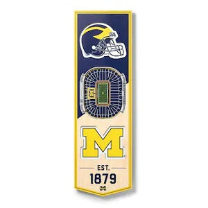 Michigan Wolverines --- 3-D StadiumView Banner - Small