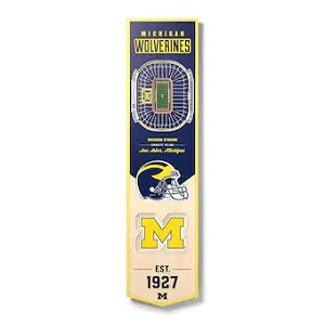 Michigan Wolverines --- 3-D StadiumView Banner - Large
