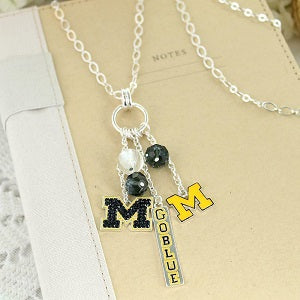 Michigan Wolverines --- Cluster Necklace