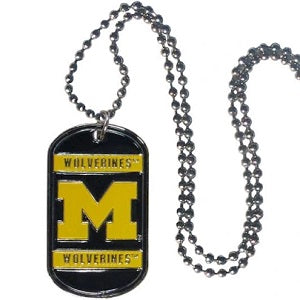 Michigan Wolverines --- Neck Tag Necklace