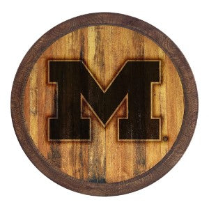 Michigan Wolverines (branded) --- Faux Barrel Top Sign