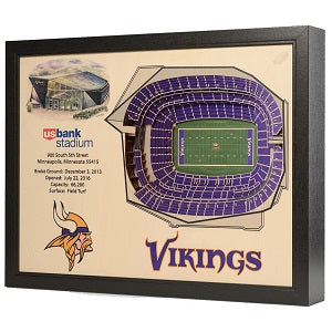 Minnesota Vikings --- 25-Layer StadiumView 3D Wall Art
