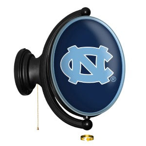 NC Tar Heels (navy) --- Original Oval Rotating Lighted Wall Sign