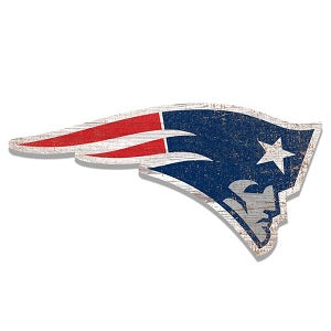 New England  Patriots --- Distressed Logo Cutout Sign