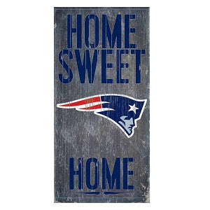 New England Patriots --- Home Sweet Home Wood Sign