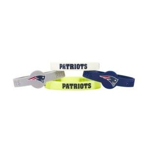 New England Patriots --- Silicone Bracelets 4-pk