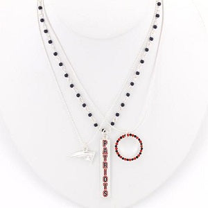 New England Patriots --- Trio Necklace