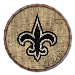New Orleans Saints --- Crackle Finish Barrel Top Sign
