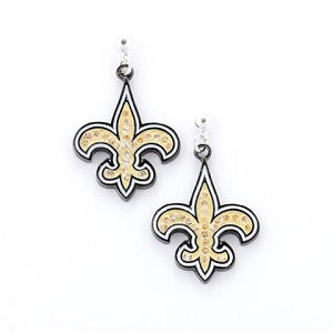 New Orleans Saints --- Crystal Logo Earrings
