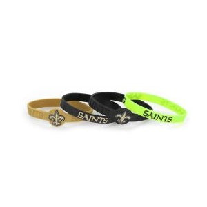 New Orleans Saints --- Silicone Bracelets 4-pk