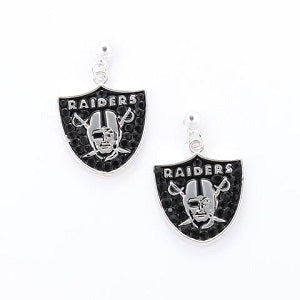 Oakland Raiders --- Crystal Logo Earrings