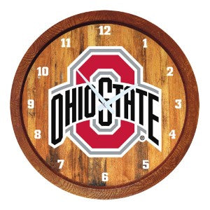 Ohio State Buckeyes --- Faux Barrel Top Wall Clock