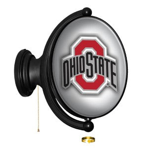 Ohio State Buckeyes --- Original Oval Rotating Lighted Wall Sign