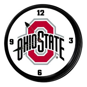 Ohio State Buckeyes --- Retro Lighted Wall Clock