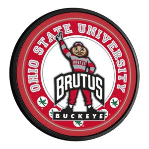 Ohio State Buckeyes (Brutus) --- Round Slimline Lighted Wall Sign