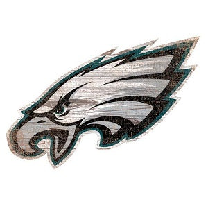 Philadelphia Eagles --- Distressed Logo Cutout Sign