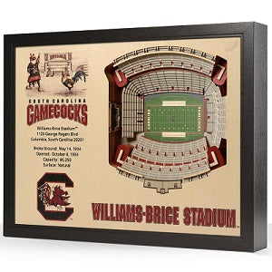 SC Gamecocks --- 25-Layer Stadium View 3D Wall Art