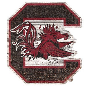 SC Gamecocks --- Distressed Logo Cutout Sign