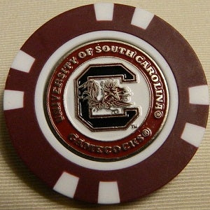 SC Gamecocks --- Poker Chip Ball Marker