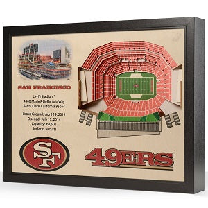 San Francisco 49ers --- 25-Layer Stadium View 3D Wall Art
