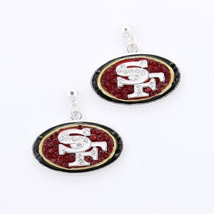 San Francisco 49ers --- Crystal Logo Earrings