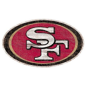 San Francisco 49ers --- Distressed Logo Cutout Sign
