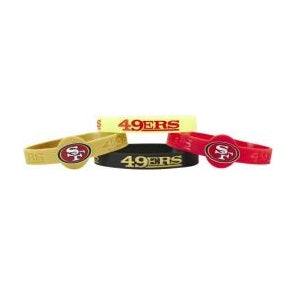 San Francisco 49ers --- Silicone Bracelets 4-pk