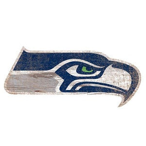 Seattle Seahawks --- Distressed Logo Cutout Sign