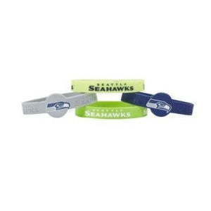 Seattle Seahawks --- Silicone Bracelets 4-pk