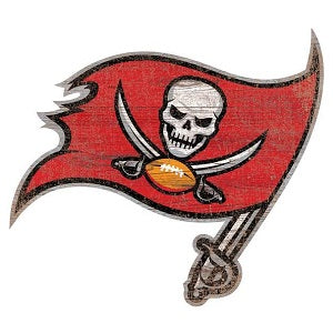 Tampa Bay Buccaneers --- Distressed Logo Cutout Sign