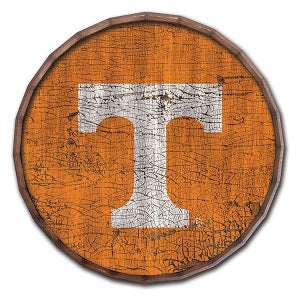 Tennessee Vols --- Crackle Finish Barrel Top Sign